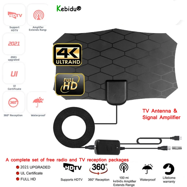 8k 4k Digital Tv Antenna 500 Miles Booster Dvb-t Aerial Hd Flat Indoor  Active - Tv Antenna - Aliexpress