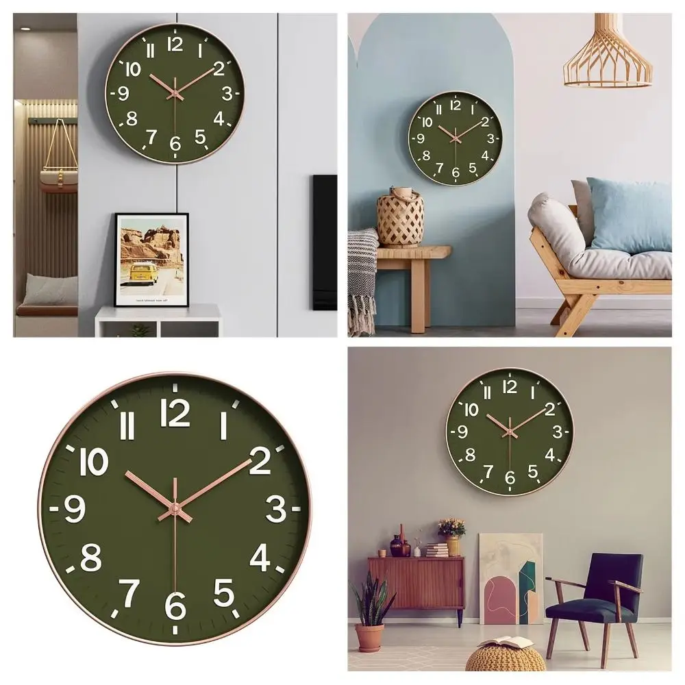 Description Picture 5 of itemHome Decoration Silent Quartz Wall Clock Plastic Round Mute Clock 30CM Diameter Decorative Ornaments Wall Clock Home