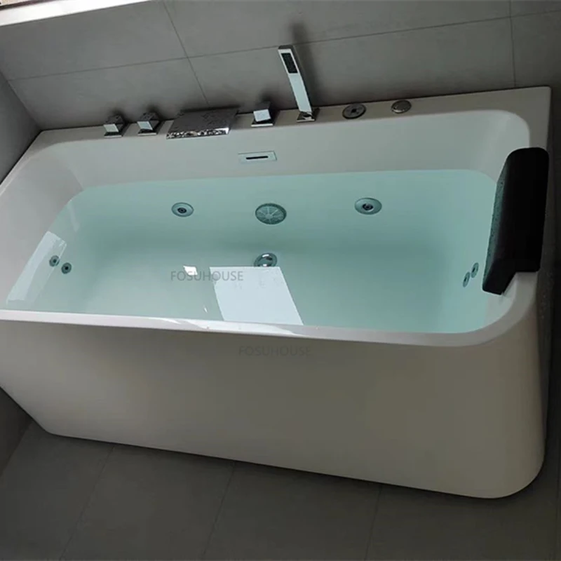 Acrylic Detached Bathtubs Bathroom Adults Surf Massage Bathtub Creative Household Indoor Whirlpool Tub Portable Bathtub