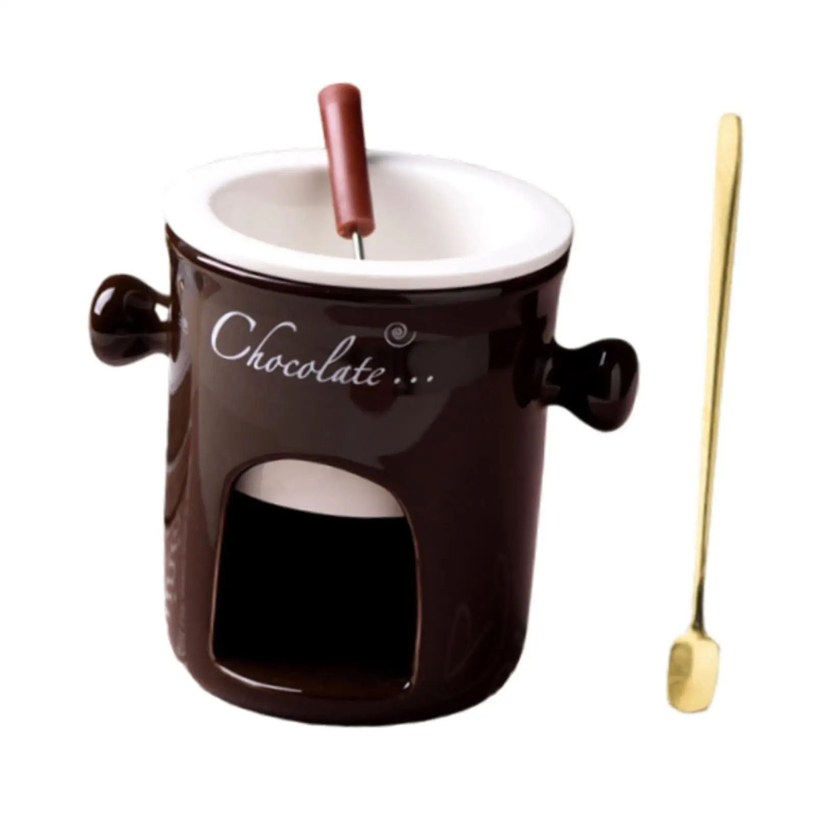 Fondue Mug Tapas Chocolate Melter Pot Cookware Melting Mug Candy Hot Pot