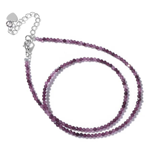 Hot 2mm Natural Crystal Beads Necklace Tiger Eye Stone Black Spinel Mix Quartzs Choker Clavicle Chains For Women Men Jewelry 2