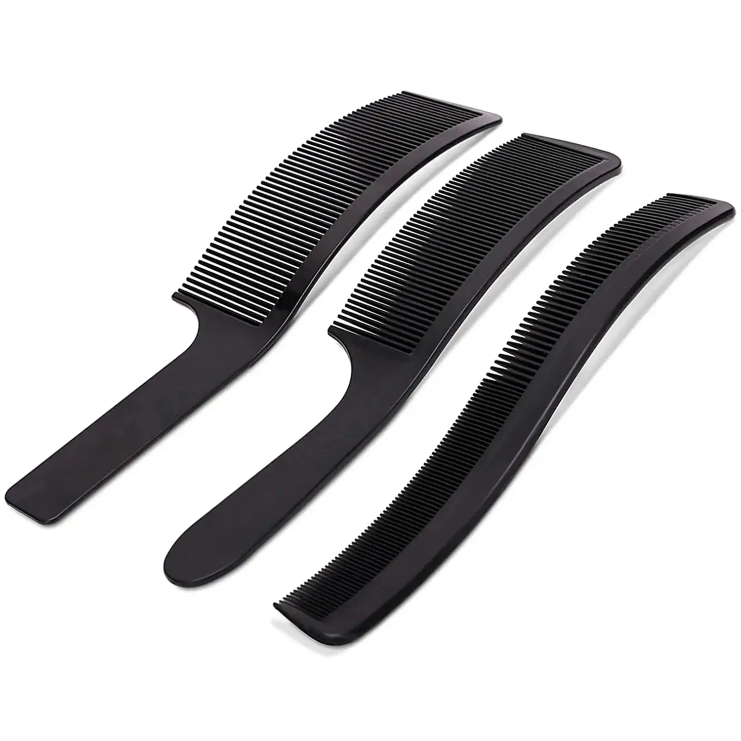 3종 곡선형 쉐이버 헤어 클리퍼 커팅 빗 바버 플랫탑 빗 정전기 방지 살롱 커팅..