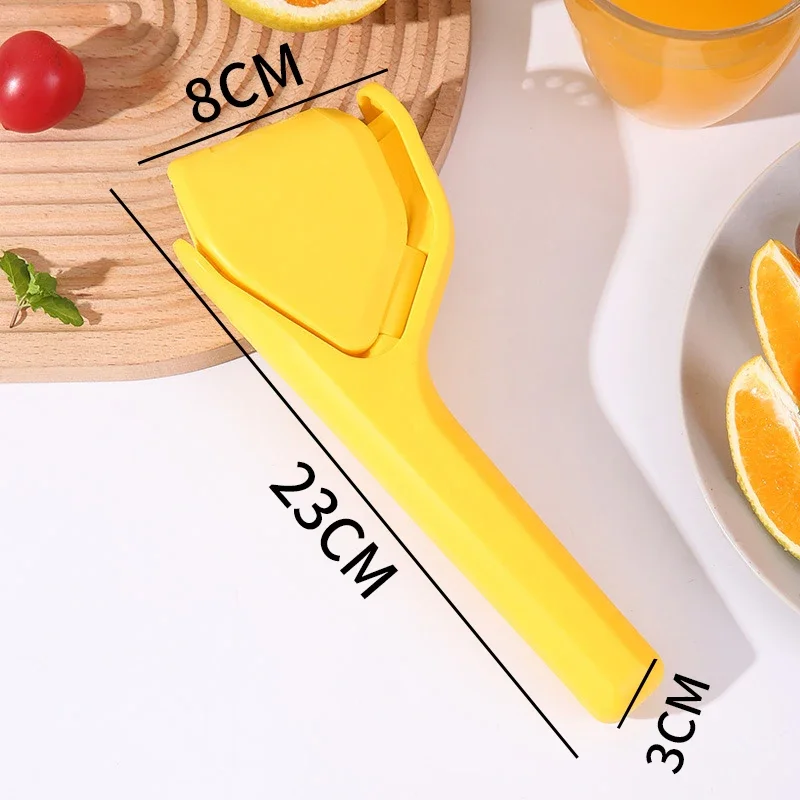 최대 주스 추출 레몬 라임 압착기, 이지투유즈 플랫 레몬 압착기, 채반 내장, 옐로우