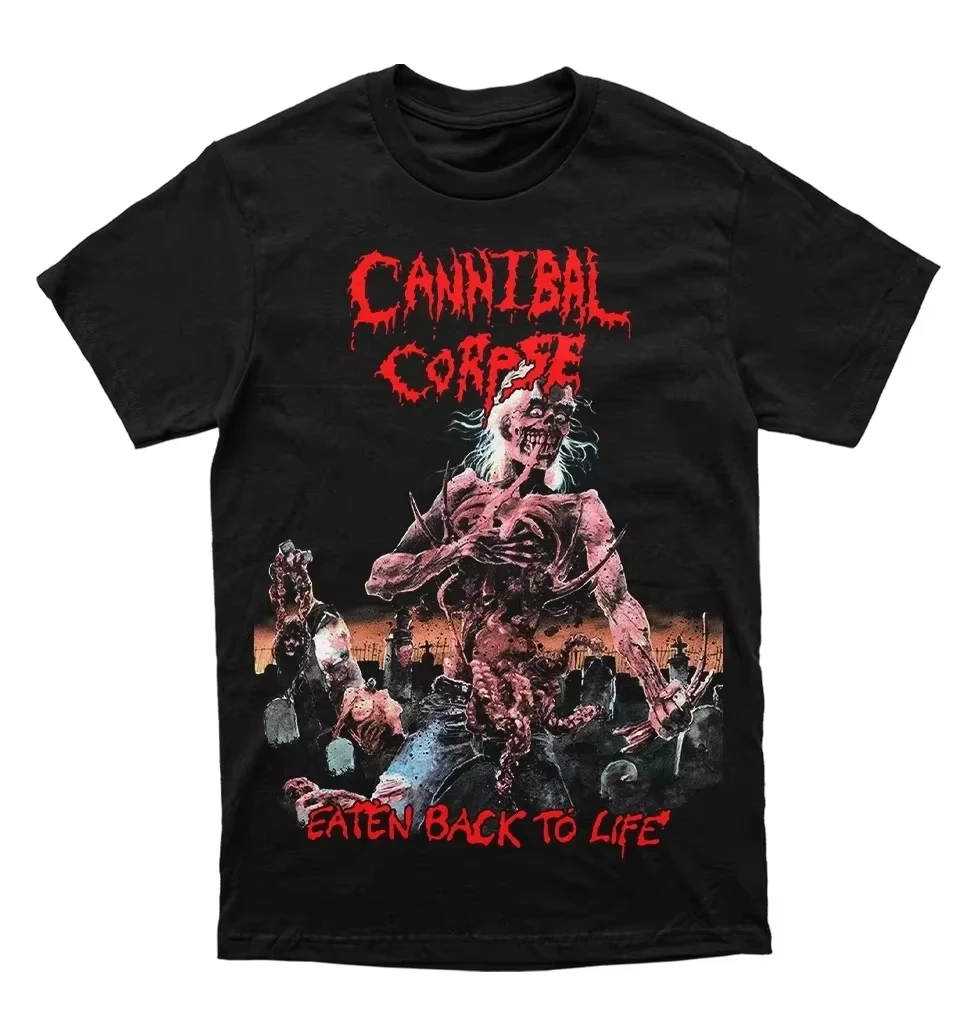 Cannibal Corpse Band Butchered At Birth 펑크 록 프린트 헤비 메탈 Y2K 고딕 스타일 패션 편안한 여성 및 남성 티셔츠