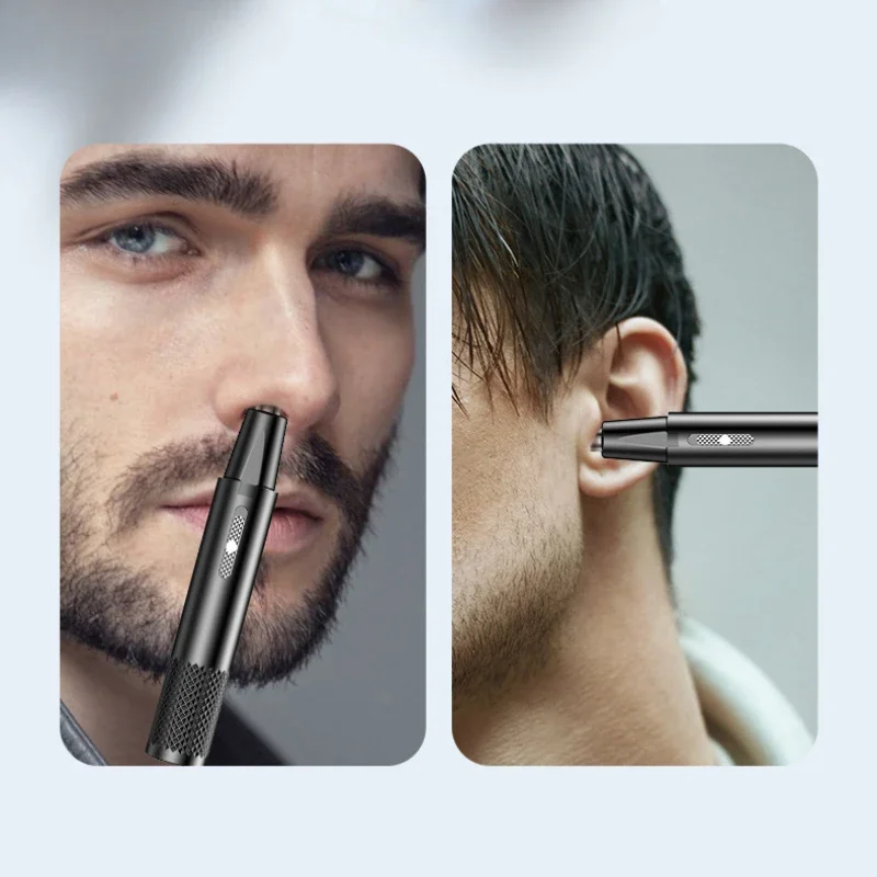 Ear Nose Hair Trimmer for Men Rechargeable 360 Rotating Dual-Blade Electric Shaver Eyebrows Nose Hair Trimmer Painless Safe 3