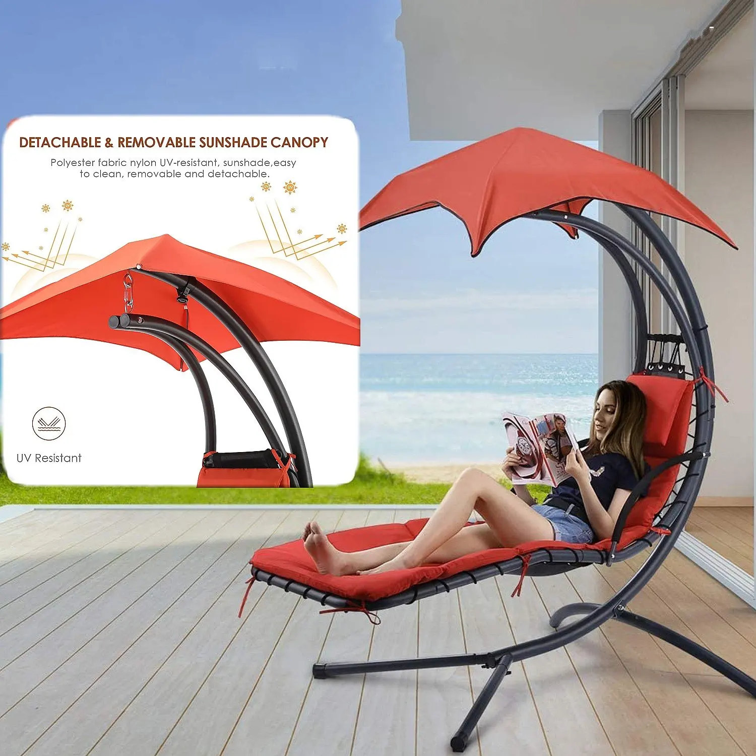 Buy Garden Outdoor Hanging Curved Steel 