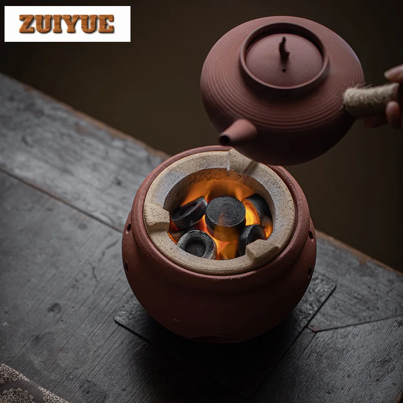 Japanese Clay Stove Tea Warmer Charcoal Fire Base Teapot Warmer Luxury Coffee Heater Tea Stove Kettle Stand Teaware Ornament