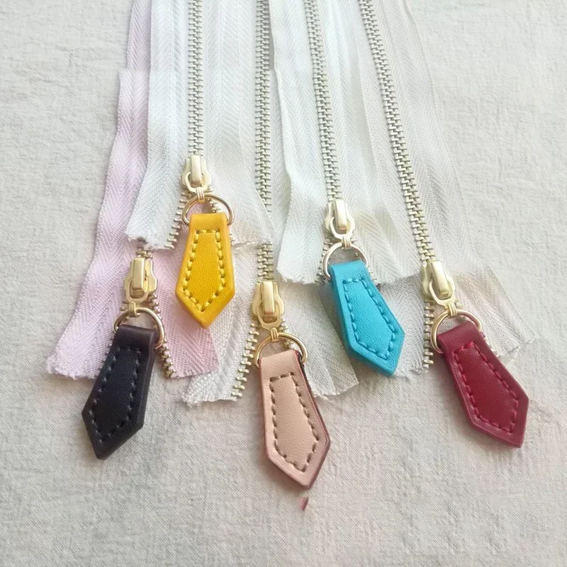 1PC Buckle 1.5*4cm Leather Zipper Puller Lock Zipper Head DIY Handmade Clothing Luggage Wallet Hardware Accessories