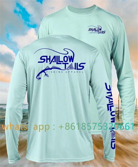 Shallow Tails Fishing T Shirts For Men Summer Uv Sun Protection