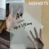 50 Sheets A4 Transparent Sticky Notes Tab Self-Adhesive Kawaii Clear Bookmarkers Annotation Books Page Marker Stationery 2
