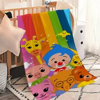 warm Cartoon soft plush Cute blanket suitable for sofa living P-Plim room office baby bedroom travel Plim gift Flannel 1