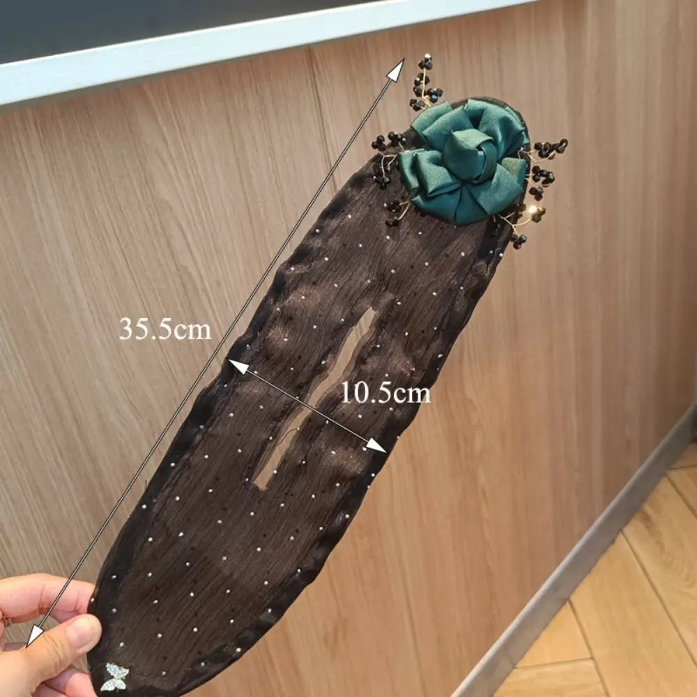 Fashion Lazy Women's Net Yarn Bow Headband Hair Curling Artifact Hairpin Roller Hair Curler Hair Accessories Hair Band Hair