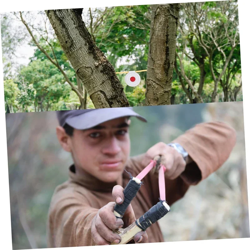 2-8cm Slingshot Bullseye 6pcs Microfiber Material Training Shooting Target Slingshot Targets Bullseye Hunting Acessories