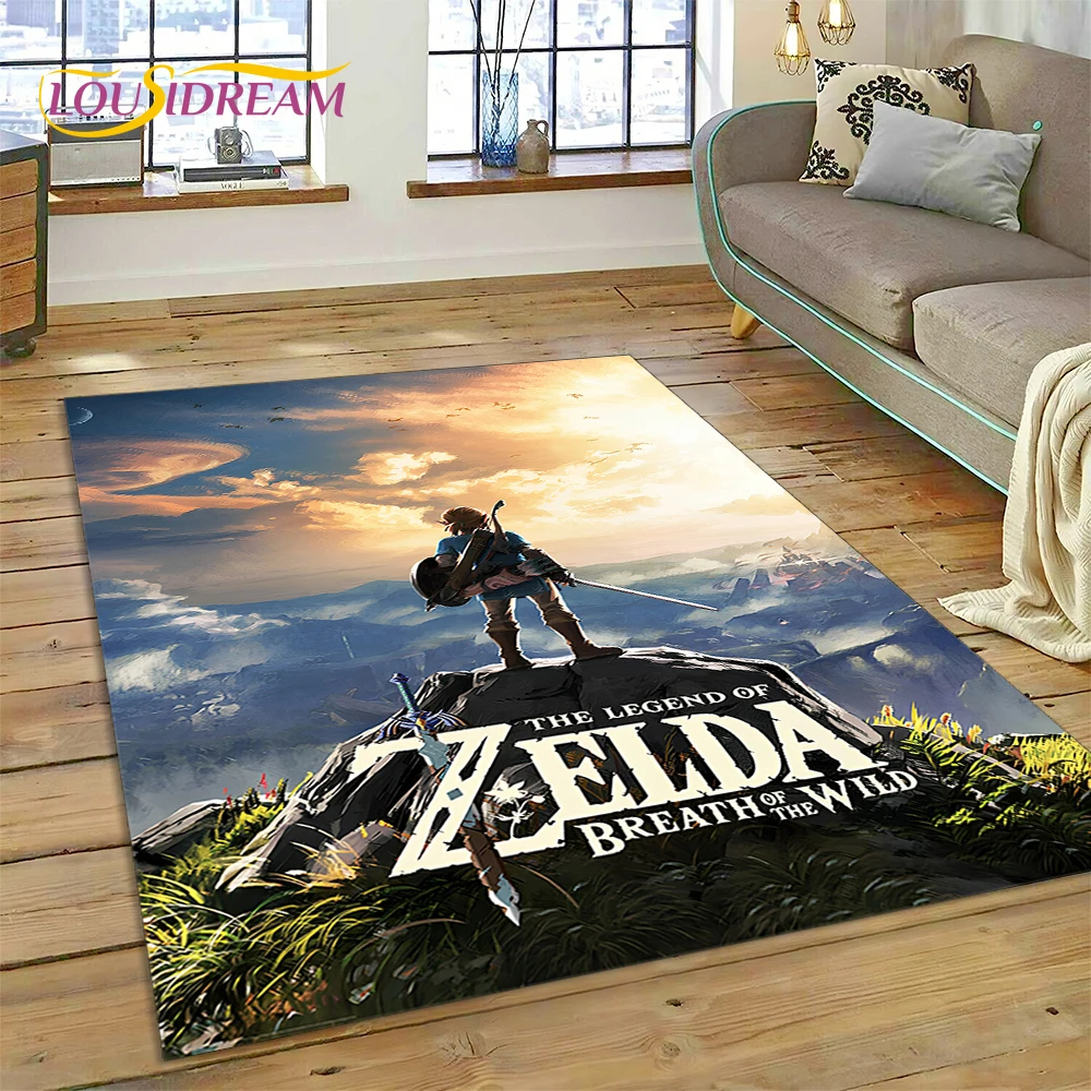 

3D Z-Zelda 2 Link Game Gamer Area Rug,Carpet for Home Living Room Bedroom Sofa Doormat Decor,kids Play Non-slip Floor Mat Gift