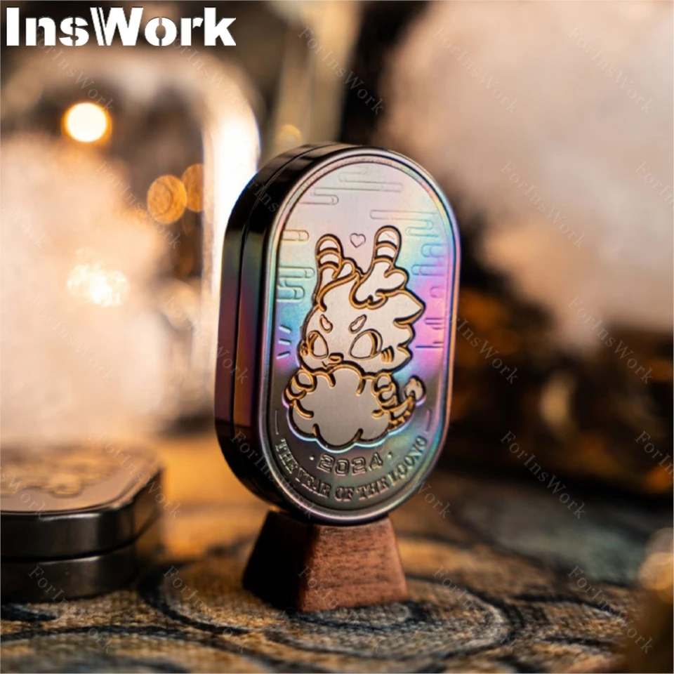 フィジェット　HE edc LING YUN 3.0 ジルコニウム製　正規品 Heedc lingyun-ジルコニウムプッシュスライダーハンドスピナー、不安と