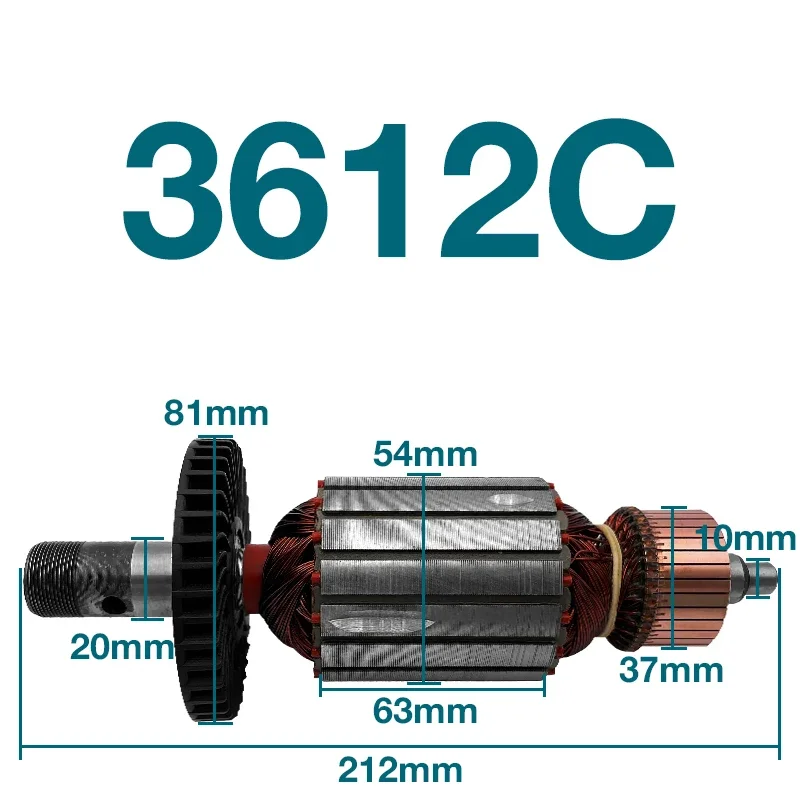 AC220-240V Armature Rotor Accessories Replacement for Makita 3612C Engraver Rotor Armature Anchor Power Tools