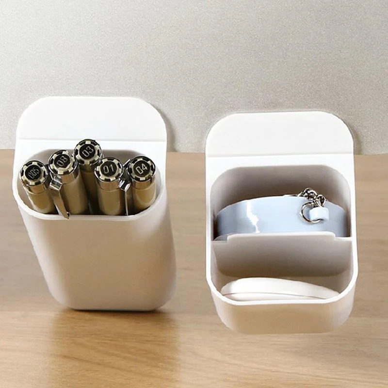 Desk Organizer Hidden Table Under Paste Plastic Desk Drawer Organizer Memo Pen Stationery Storage Box Case Desk Drawer Divider Stationery