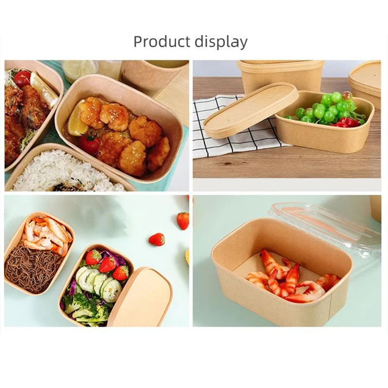 Disposable Food Containers Degradable Kitchen Accessories 3/4/5/6 Grid  Lunch Boxes Salad Vegetable Fruit Packing Box with Lid - AliExpress