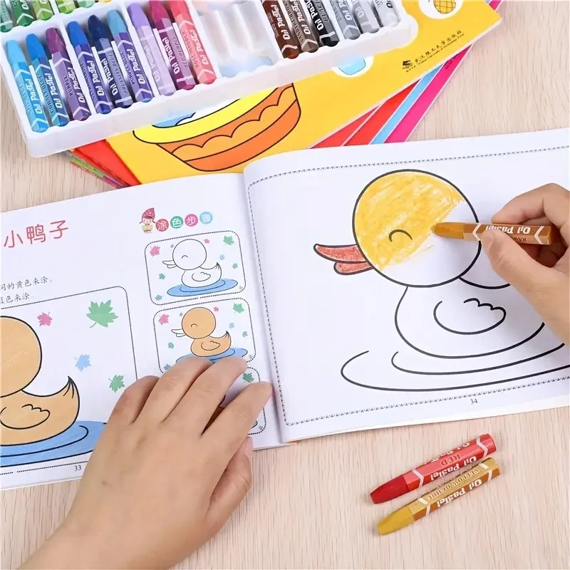 Libro da colorare progressivo per l'apprendimento dell'arte, libro di disegno passo dopo passo, quaderno per esercitarsi nel disegno, da facile a difficile, carta di alta qualità, ideale - immagine 6