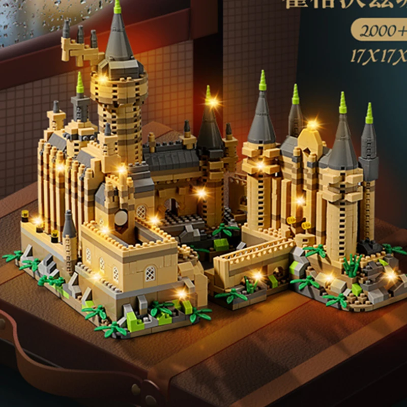 New Stone Magic Castle Creative Harrys School Set City DIY Model Building Blocks Bricks Toys For Children Adult Gift 5