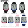 SANDA Men Watch Digital Creative Square Women Watch Sports Military Electronic Wristwatch 50M Waterproof Multifunction Clock 6