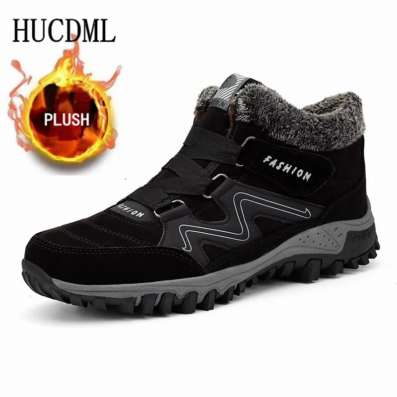 2022 New Winter Men Boots Warm Plush Snow Boots Women Outdoor Work Casual Shoes Unisex Light Non-slip Rubber Ankle Boots
