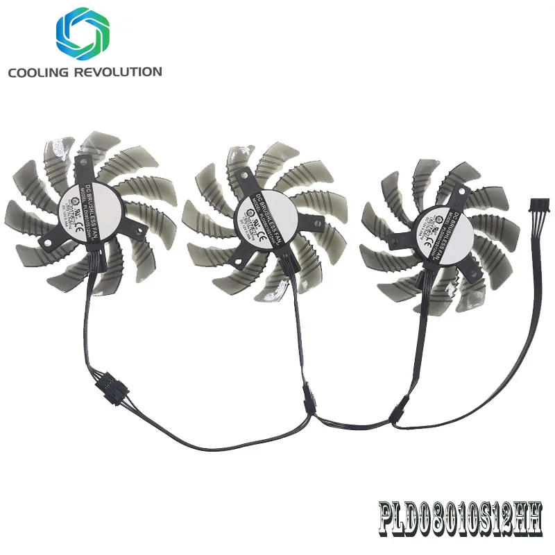 Placa de Vídeo Ventilador de Refrigeração Pld08010s12hh Pcs Conjunto para Gigabyte Aorus Gtx 1060 1070 1080 g1 1070ti 1080ti 960 970 980ti - Imagem 2