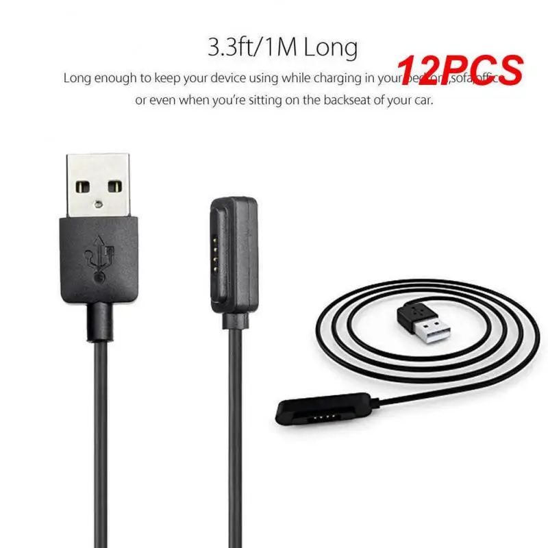 

12PCS 3Ft USB Magnetic Faster Charging Cable Charger For ASUS ZenWatch 2 Smart Watch Smart Electronics Wearable Devices 1M