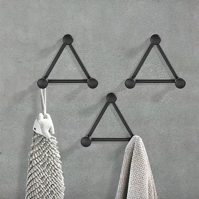 

Матовый серый настенный крючок SARIHOSY, 3 крючка, настенный держатель для пальто, треугольный креативный крючок для спальни, ранние крючки
