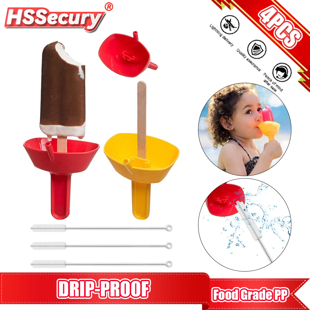 

New Drip-Proof Popsicle Rack Drip Free Ice Holder No Mess Free Frozen Treats Rack Popsicle Holder with Straw For Kids Ice Cream