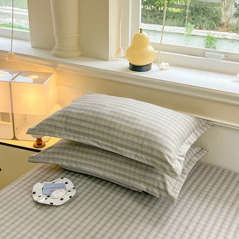 Plaid Stil Kissenbezug 2 stücke/1 stück Kissen Abdeckung Rechteck Pillowslip Funda Almohada 48x74 cm Kissenbezüge atmungsaktive Kissen Fall – Detail 9
