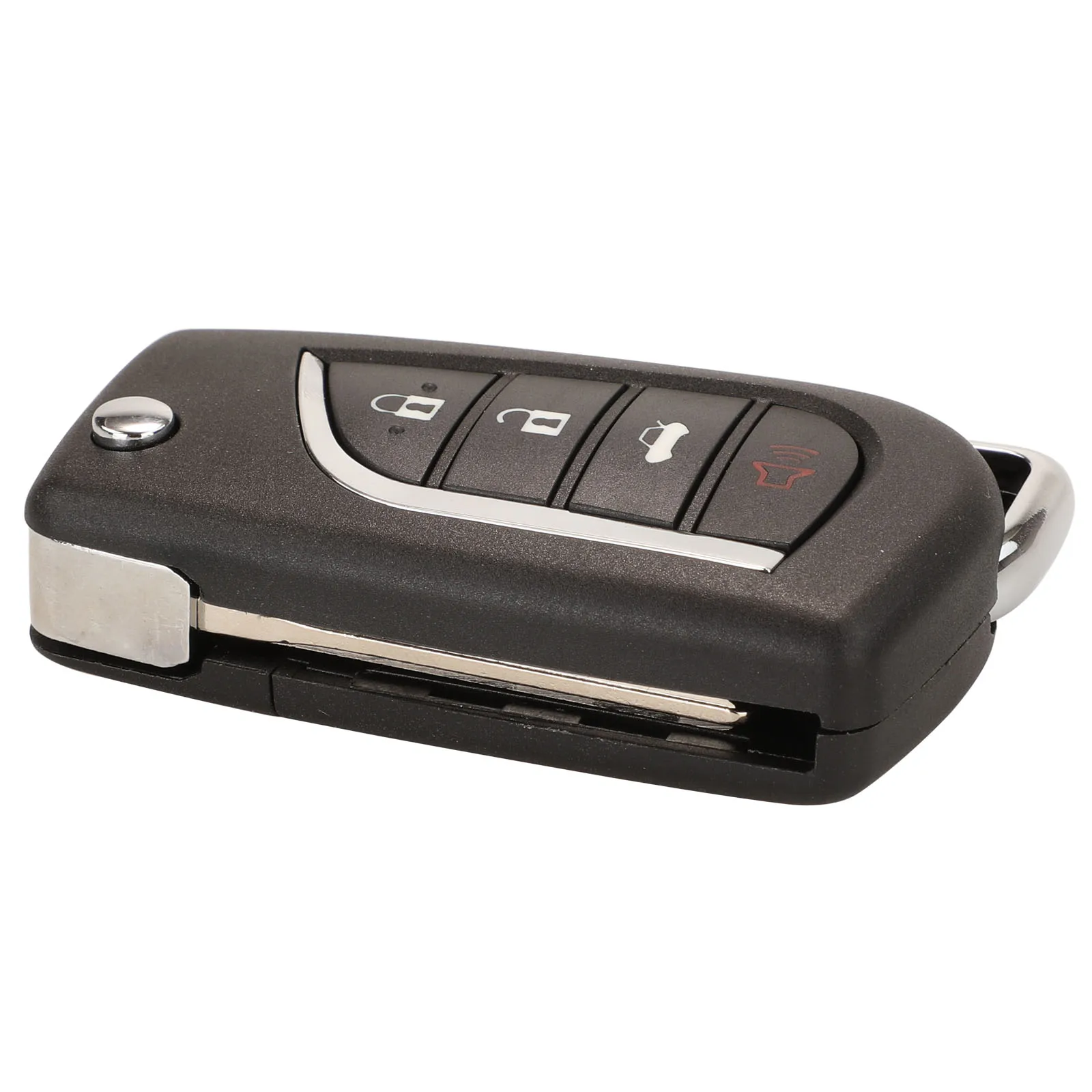 Jingyuqin Flip Folding Smart Car Key Shell Case with 2/3/4 Buttons