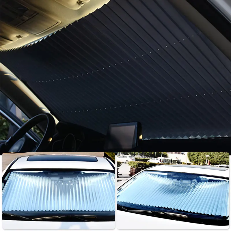 Aluminum Foil Car Windshield Sun Shade with 6 Suction Cups