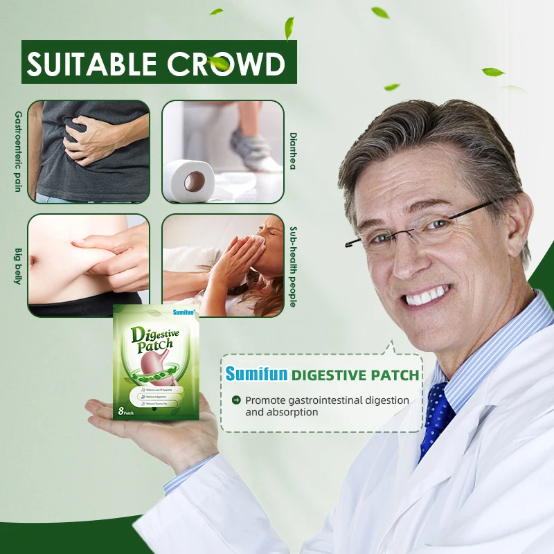 8/24/40Pcs Sumifun Digestive Patch Relieve Stomach Acid Bloating Abdominal Pain Diarrhea Gastroenteritis Medical Care Plaster