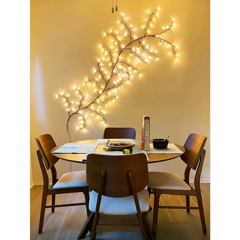 USB Flexible Willow Vine Light Home Wedding Decorations DIY Rattan Tree Luminous Branch Light Wall Fireplace Party Bedroom