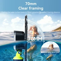 TELESIN Dome Port for DJI Action 5 Pro 4 3 Gopro Hero 13 12 11 10 9 7 6 5 Diving Waterproof Housing with Floating Grip Trigger 2