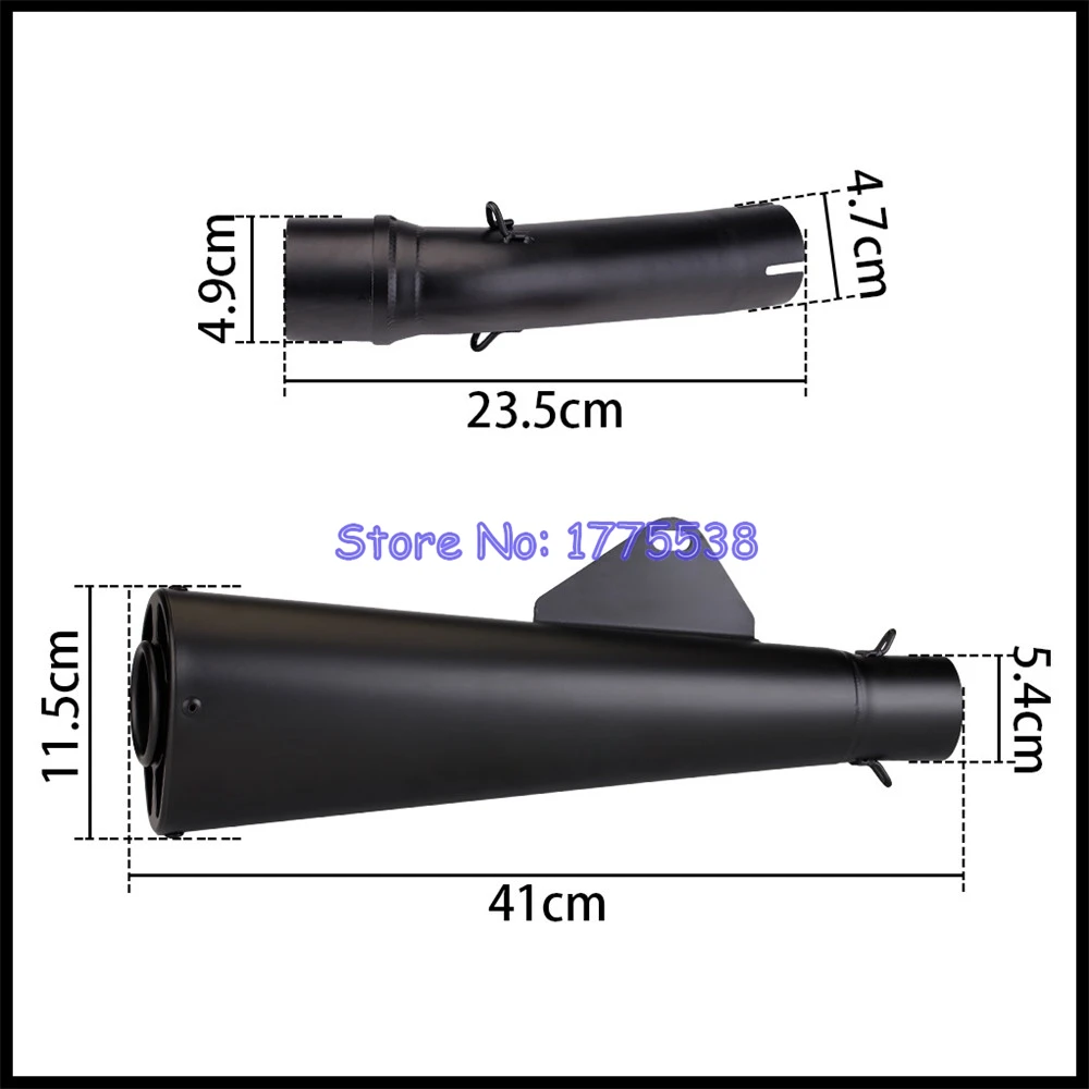 For Honda Rebel 300 Rebel 500 CMX 300 CMX 500 2017-2024 Motorcycle Exhaust Escape Moto Muffler with Middle Link Pipe - Image 2