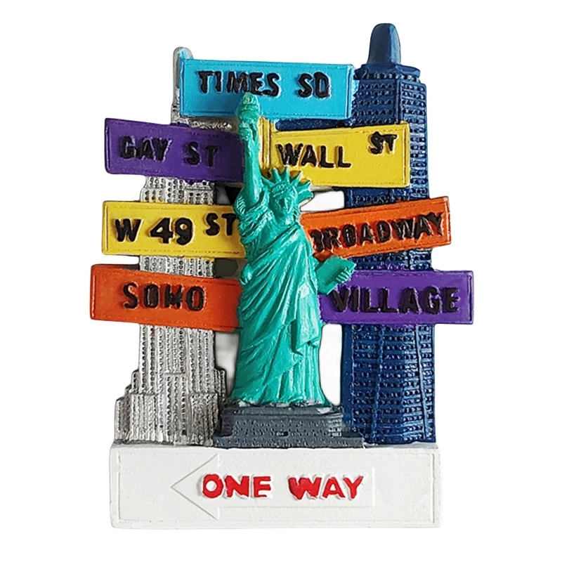 North America USA New York Las Vegas Hollywood Magnetic Fridge Magnets Tourism Souvenir Refrigerator Sticker Collection
