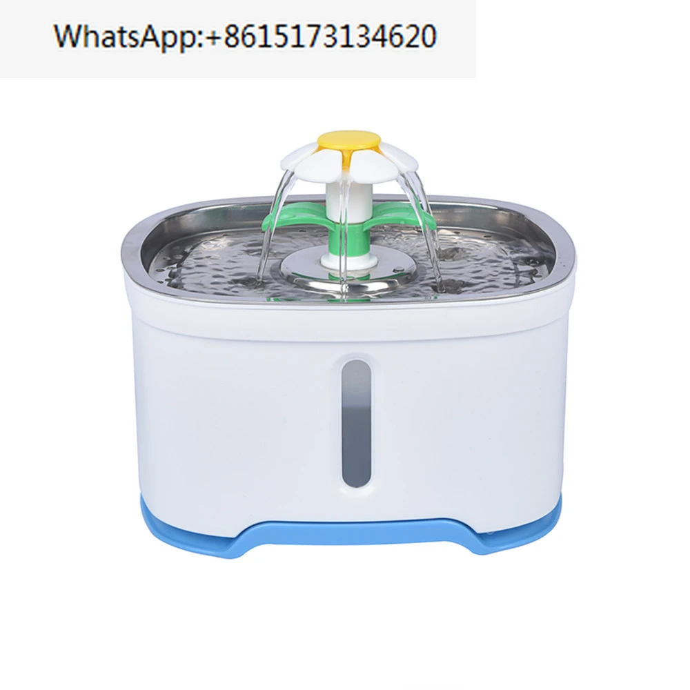 

Cat Water Fountain Stainless Steel Automatic Fountain with Level Window and LED Light Shortage Alert
