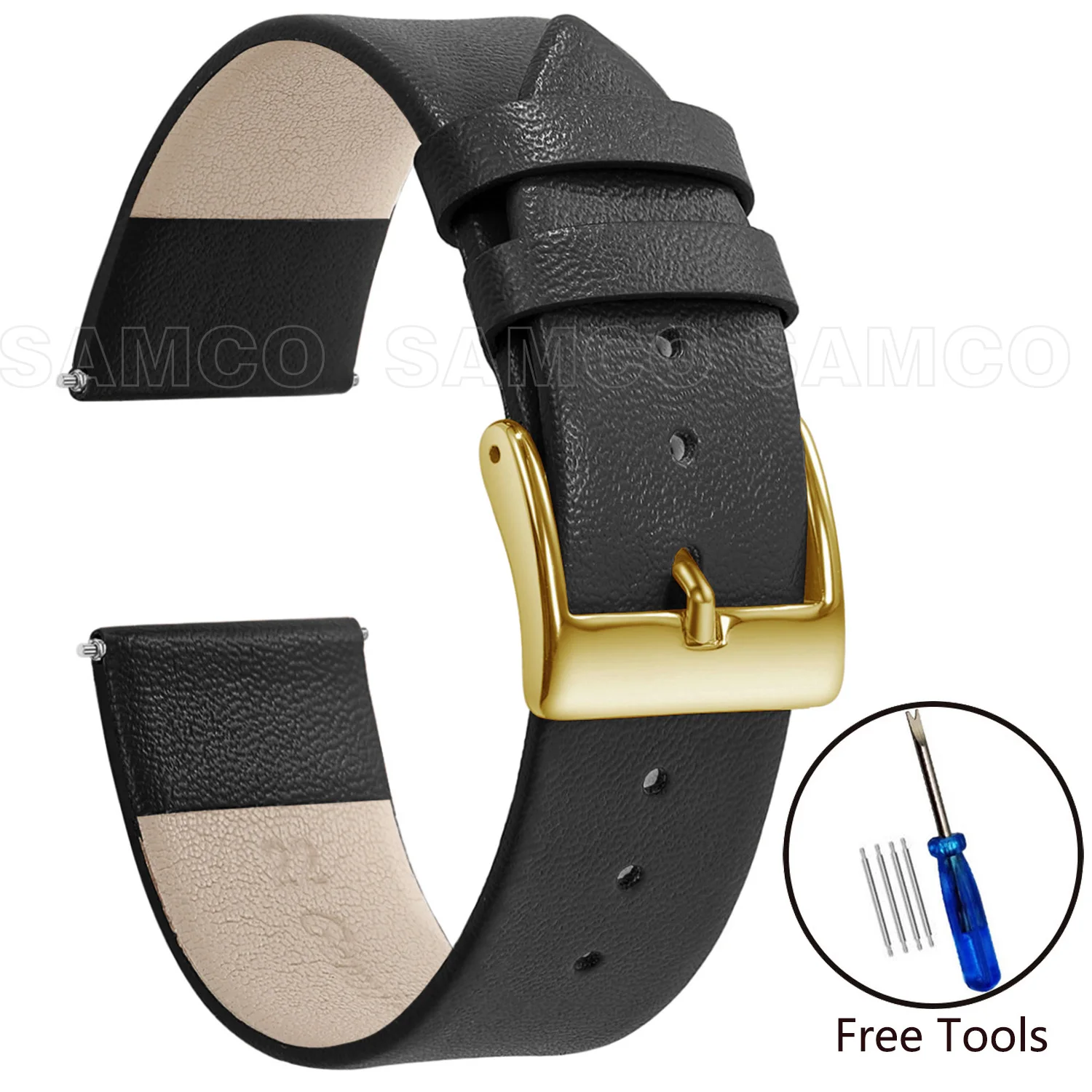 Elegant Minimalist Genuine Leather Watch Strap - Soft and Thin Wristband Bracelet Accessory