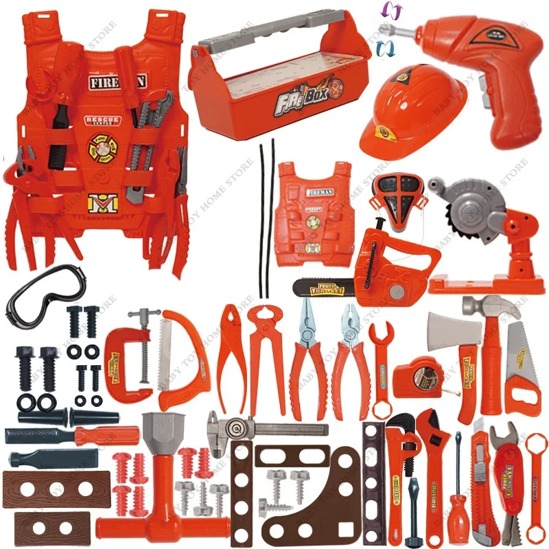 Kids Toolbox Toy Set Pretend Play Early Education Engineer Simulation Repair Electric Drill Screwdriver Tool Box Toys Gifts