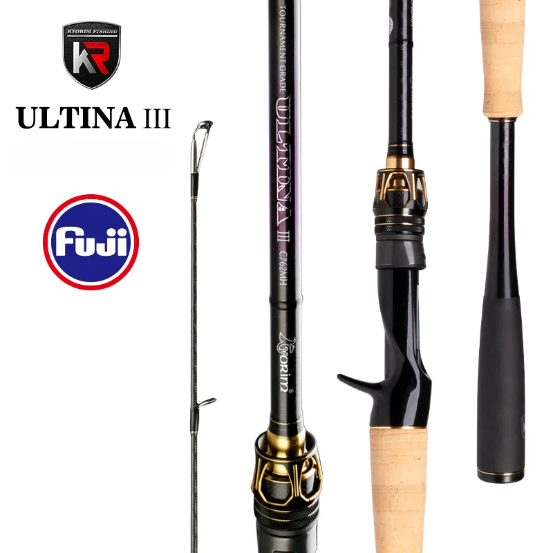 Kyorim-Lure Rod,Ultra Light Carbon Fiber Fishing Rod,FUJI Guide Ring,Wheel Seat,Bait Weight 3-28g Line,4-16LB for All Lakes