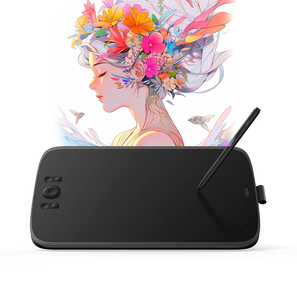 Tablet de Desenho Tabela Gráfica 10 Digital Pen Board Bloco de Escrita para Android Janelas Crianças Design Profissional Ugee-m808