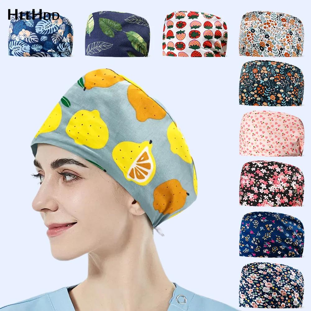 

Unisex Surgery Nursing Hat Working Scrub Hat with Absorbent Towel Hospital Surgical Cap Pet Clinic Medical Cap Nurse Accessories