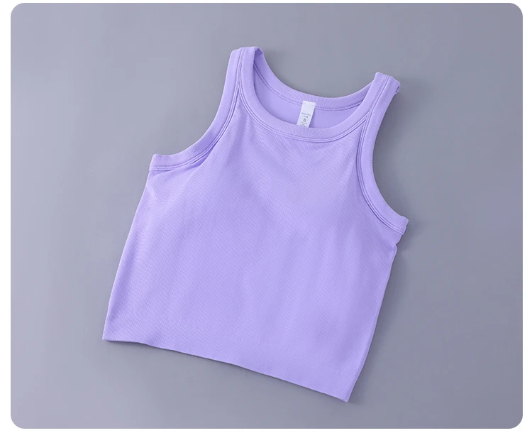 Women's Pink Vest with Chest Pad for Comfortable Flexibility for Breathable Vest Women's Soft Vest Exposed Navel