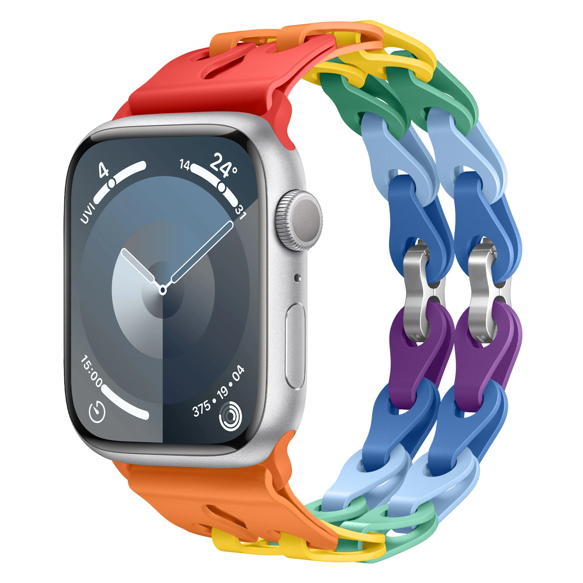 Elegant Chain Link Silicone Watch Strap Bracelet