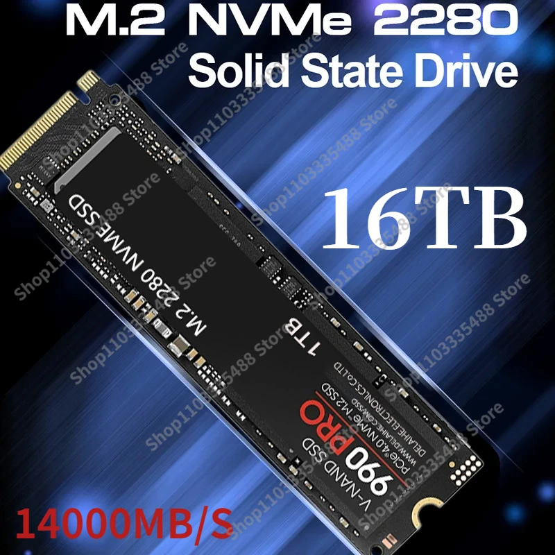

4TB 14000MB/S 990 PRO PCIe 5.0 NVMe M.2 2280 2TB 1TB high speed SSD Internal Solid State Hard Disk For Laptop Desktop MLC PC PS5