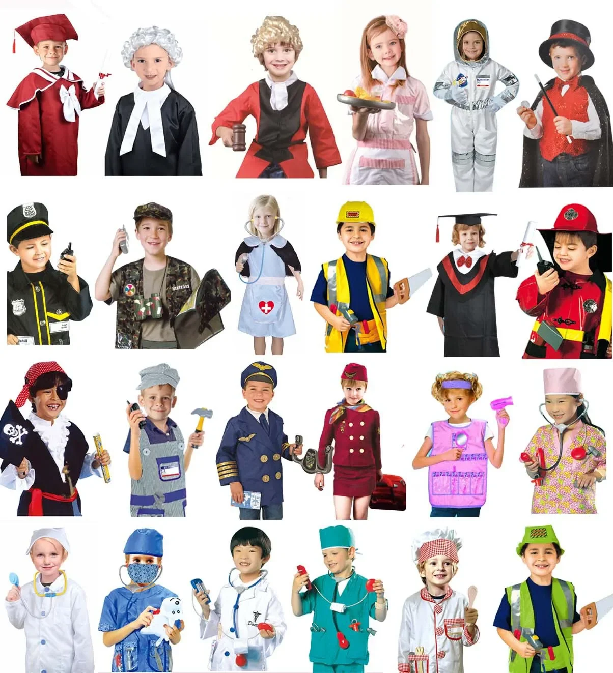 

Children's Day Cosplay Fire Fighting Clothes Props Clothes Children's Uniforms Show Flying Chefs Doctors Nurses Holiday gifts
