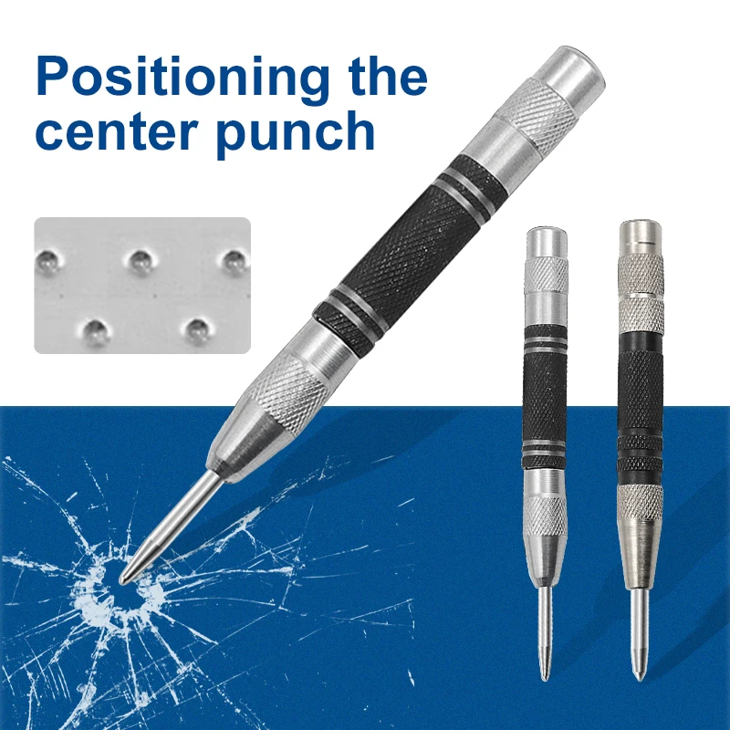 Center Punch Positioner Drilling Tool Locator Marker Automatic Spring Hardware
