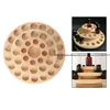39 Slots Three Layers Essential Oil Storage Box Circle Wooden Case Aromatherapy Organizer Solid Wood Display Stand 5